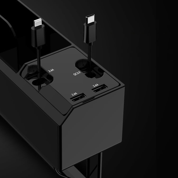 Car Seat Storage Box With Cable Car USB Charger, Style:2-wire - DIY Modified Charger by PMC TechLife | Online Shopping South Africa | PMC TechLife
