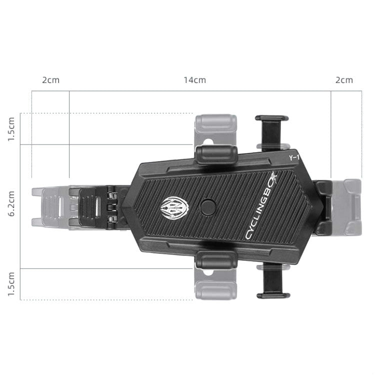 Bicycle Mobile Phone Holder Can Rotate And Adjust Fixed Aluminum Alloy Bracket Automatic Grab Bracket, Style:Handlebar Installation(Black) - Holders by PMC TechLife | Online Shopping South Africa | PMC TechLife | Buy Now Pay Later Mobicred