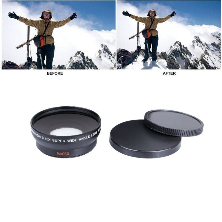 52mm 2 In 1 0.45x Wide-Angle + Macro Camera Lens - Auxiliary Lens by PMC TechLife | Online Shopping South Africa | PMC TechLife | Buy Now Pay Later Mobicred