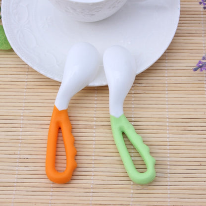 2 PCS Baby Curved Spoon Eat Spoon Baby Pacifier Feeding Spoon Solid Supplies Curved Spoon Children Tableware(Mixing) - Tableware by PMC Jewellery | Online Shopping South Africa | PMC Jewellery