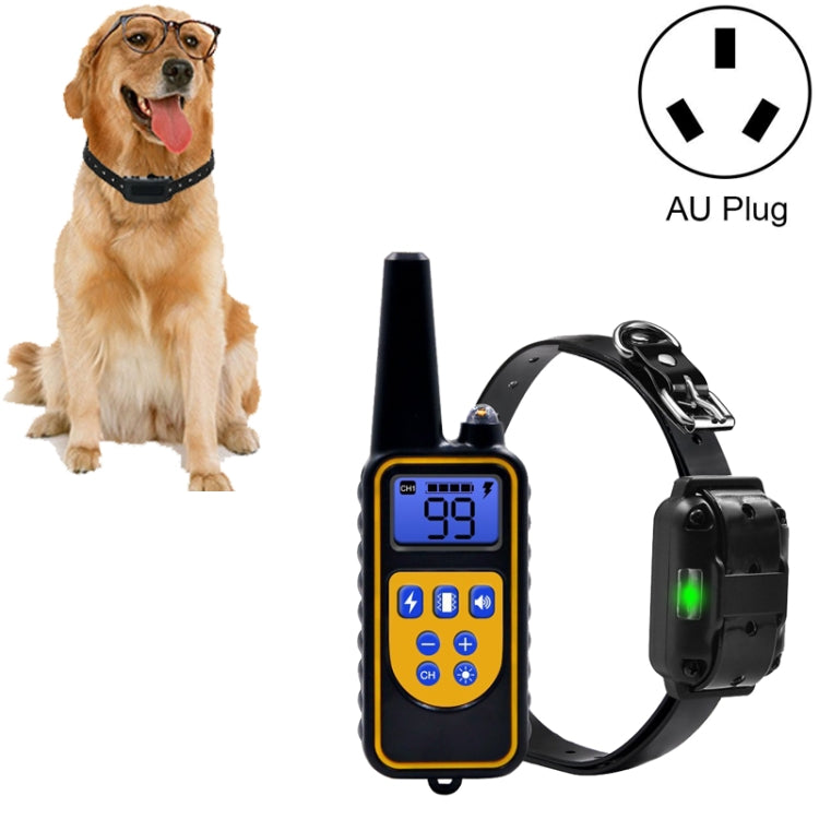 Bark Stopper Dog Training Device Dog Collar with Electric Shock Vibration Warning(AU Plug) - Training Aids by PMC Jewellery | Online Shopping South Africa | PMC Jewellery | Buy Now Pay Later Mobicred