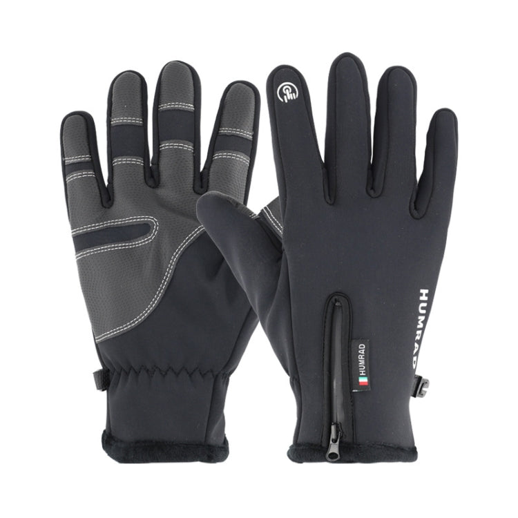 HUMRAO Outdoor Riding Gloves Winter Velvet Thermal Gloves Ski Motorcycle Waterproof Non-Slip Gloves, Size: XL(Thickened) - Locomotive Gloves by PMC Jewellery | Online Shopping South Africa | PMC Jewellery