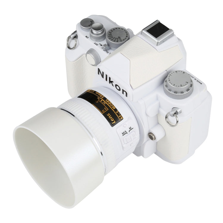 Non-Working Fake Dummy DSLR Camera Model DF Model Room Props Ornaments Display Photo Studio Camera Model Props, Color:White(With Hood) - Camera Model by PMC Jewellery | Online Shopping South Africa | PMC Jewellery | Buy Now Pay Later Mobicred