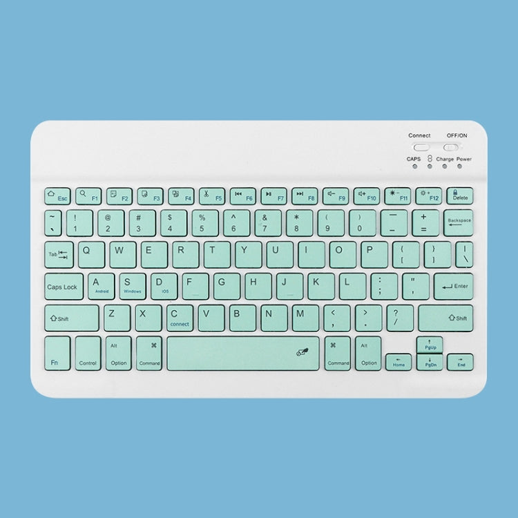 Universal Ultra-Thin Portable Bluetooth Keyboard and Mouse Set For Tablet Phones, Size:10 inch(Green Keyboard) - Universal Keyboard by PMC TechLife | Online Shopping South Africa | PMC TechLife