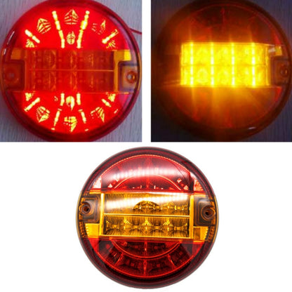 4 Inch 20 LEDs10-30V Wide Pressure Truck Tail Light 20LED Round Truck Tail Light Bread Light(Yellow) - Brake Lights by PMC Jewellery | Online Shopping South Africa | PMC Jewellery | Buy Now Pay Later Mobicred