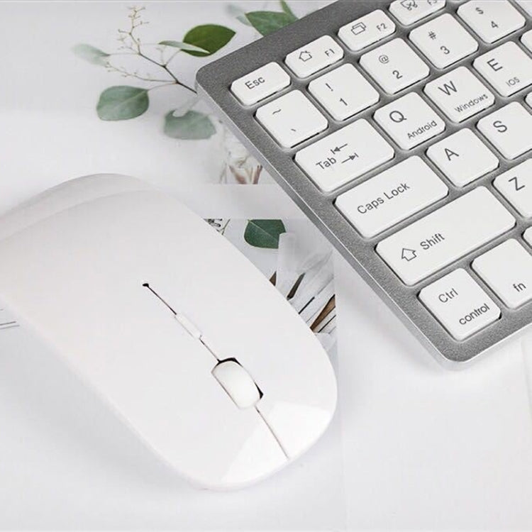X5 Ultra-Thin Mini Wireless Keyboard + Wireless Mouse Set, Support Win / Android / IOS System(Silver) - Universal Keyboard by PMC TechLife | Online Shopping South Africa | PMC TechLife