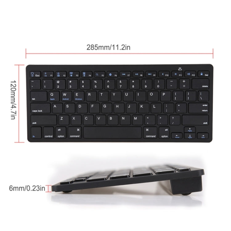 X5 Ultra-Thin Mini Wireless Keyboard + Wireless Mouse Set, Support Win / Android / IOS System(Black) - Universal Keyboard by PMC TechLife | Online Shopping South Africa | PMC TechLife | Buy Now Pay Later Mobicred