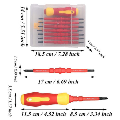 7 in 1 Bit Insulation Multipurpose Repair Tool Screwdriver Set(Red) - Screwdriver Set by PMC Jewellery | Online Shopping South Africa | PMC Jewellery | Buy Now Pay Later Mobicred
