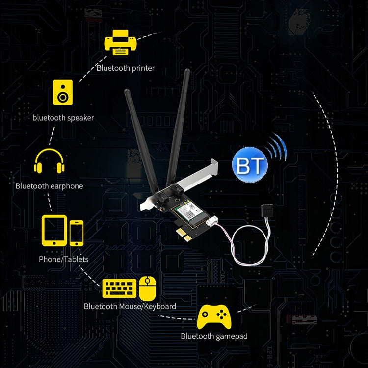 CF-AX200 SE 3000Mbps PCI-E Dual Band Frequency Bluetooth Wireless Network Card - Add-on Cards by COMFAST | Online Shopping South Africa | PMC Jewellery | Buy Now Pay Later Mobicred