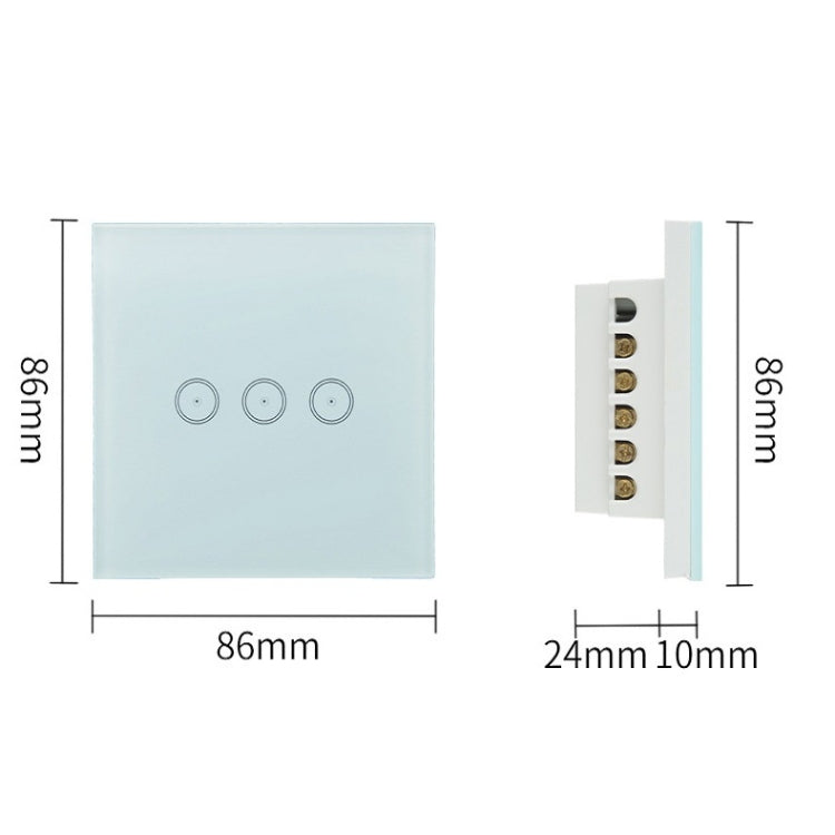 Wifi Wall Touch Panel Switch Voice Control Mobile Phone Remote Control, Model: White 2 Gang (Single Firewire Zigbee) - free shipping - PMC Jewellery - Order now!