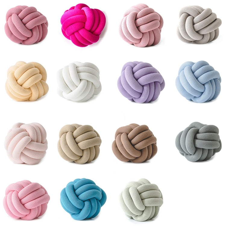 Hand-Made Knotted Ball Pillow, Size: Diameter: 25~30cm(Camel Grey) - free shipping - PMC TechLife - Order now!