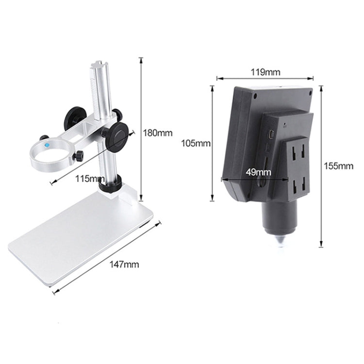 G600A HD Mobile Phone Repair Microscope 4.3 Inch Screen Digital Microscope Electron Microscope(US Plug) - Digital Microscope by PMC Jewellery | Online Shopping South Africa | PMC Jewellery | Buy Now Pay Later Mobicred