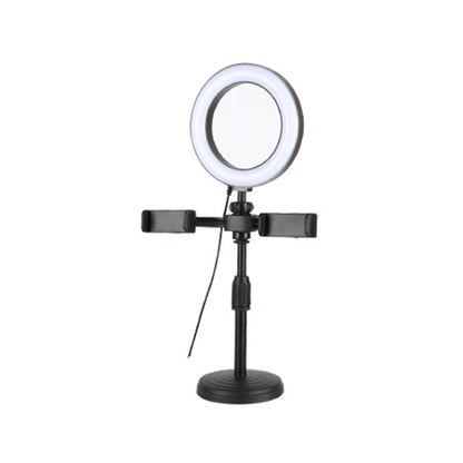 2 PCS Desktop Universal Retractable Multifunctional Mobile Phone Live Broadcast Stand, Specification: Double Positions With Fill Light - Stand by PMC Jewellery | Online Shopping South Africa | PMC Jewellery | Buy Now Pay Later Mobicred