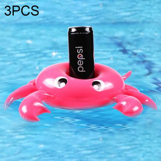 3 PCS Crab Shape Inflatable Floating Drink Coaster, Middle Ring Diameter: 7.5cm - Floating Drink Holders by PMC Jewellery | Online Shopping South Africa | PMC Jewellery | Buy Now Pay Later Mobicred