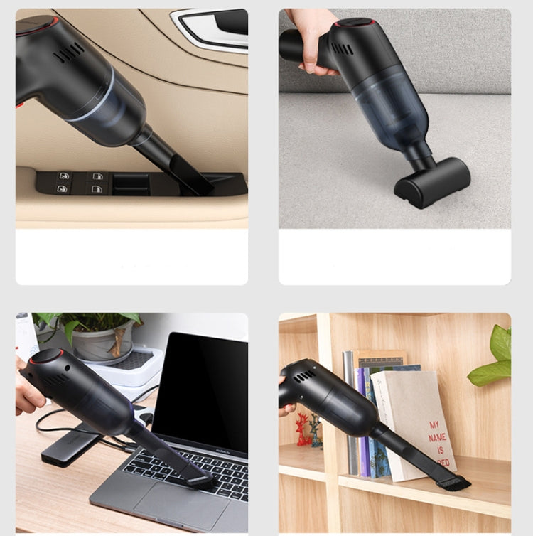 SHANEN 120W 8000Pa Car Vacuum Cleaner Car Wireless Charging High-Power Powerful Mini Handheld Vacuum Cleaner Green Filterx2 - Vacuum Cleaner by PMC Jewellery | Online Shopping South Africa | PMC Jewellery | Buy Now Pay Later Mobicred