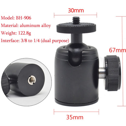 BH-906 Mini Desktop Aluminum Alloy Tripod Mini Ball Head 360 Degree Pan 90 Degree Tilt Tripod - Tripod Heads by PMC Jewellery | Online Shopping South Africa | PMC Jewellery | Buy Now Pay Later Mobicred