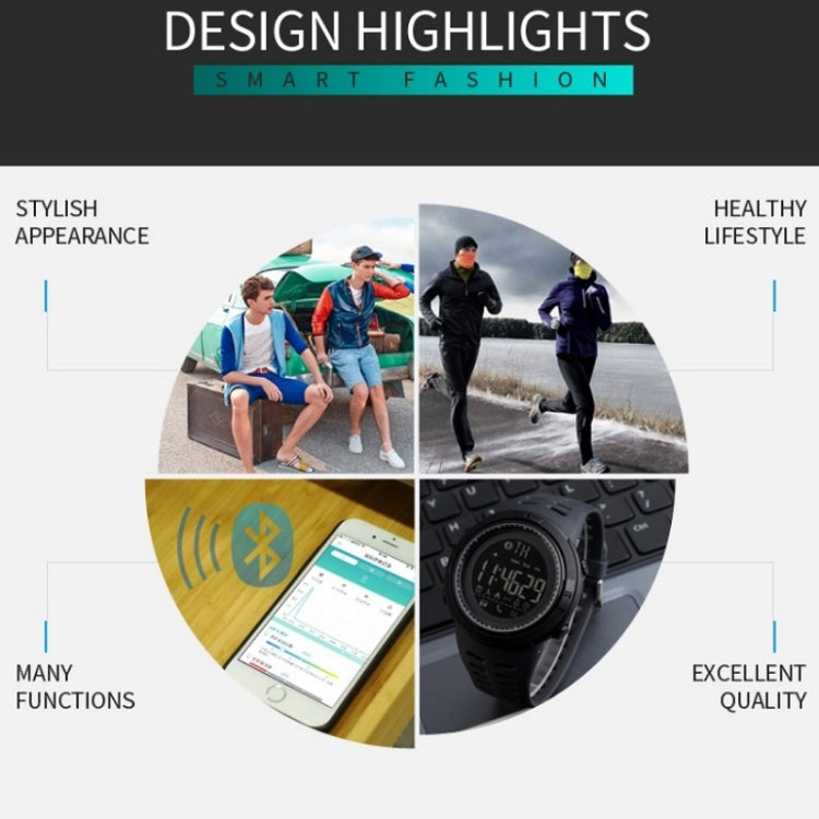 SKMEI 1250 Men Outdoor Waterproof Sports Digital Watch Multi-Function Watch(Black) - free shipping - PMC TechLife - Order now!