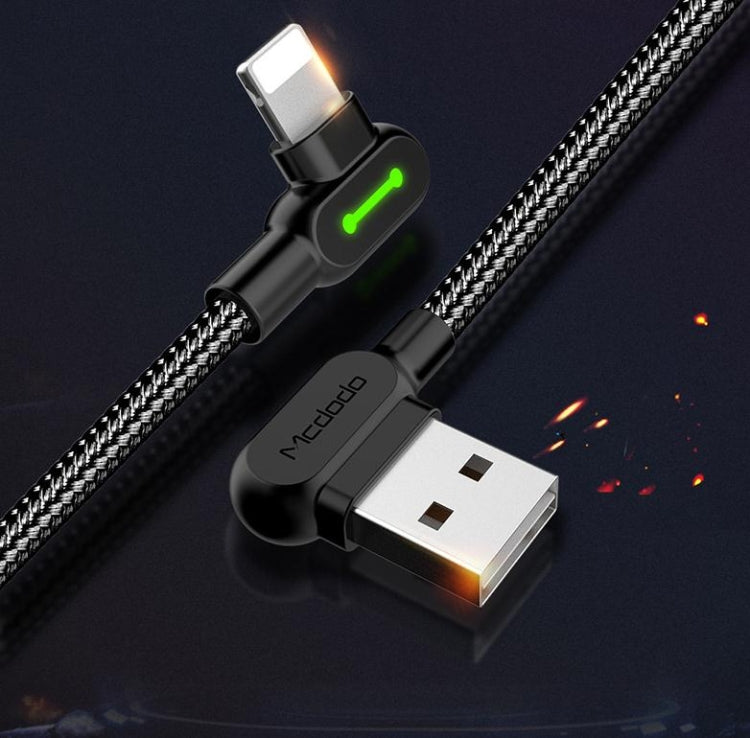 MCDODO 2A USB to 8 Pin Fast Charging Data Cable, Length:1.2m(Black) - Normal Style Cable by MCDODO | Online Shopping South Africa | PMC Jewellery | Buy Now Pay Later Mobicred