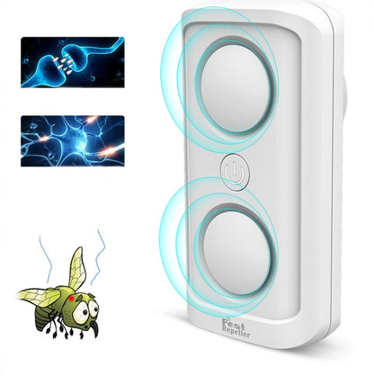 BG302 Dual-Speaker Intelligent Frequency Conversion Mosquito Repellent Ultrasonic Insect Repellent, Product specifications:  EU Plug 220V(Black) - Repellents by PMC Jewellery | Online Shopping South Africa | PMC Jewellery | Buy Now Pay Later Mobicred