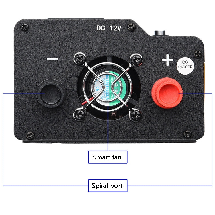 XUYUAN 3000W Car Inverter LED Colorful Atmosphere Light 4 USB Charging Converter, Specification: 12V-220V - Modified Square Wave by PMC Jewellery | Online Shopping South Africa | PMC Jewellery