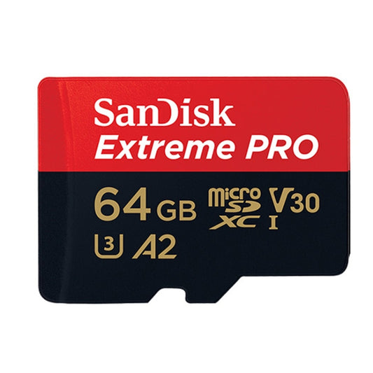 SanDisk U3 High-Speed Micro SD Card  TF Card Memory Card for GoPro Sports Camera, Drone, Monitoring 64GB(A2), Colour: Black Card - Micro SD Card by SanDisk | Online Shopping South Africa | PMC Jewellery | Buy Now Pay Later Mobicred