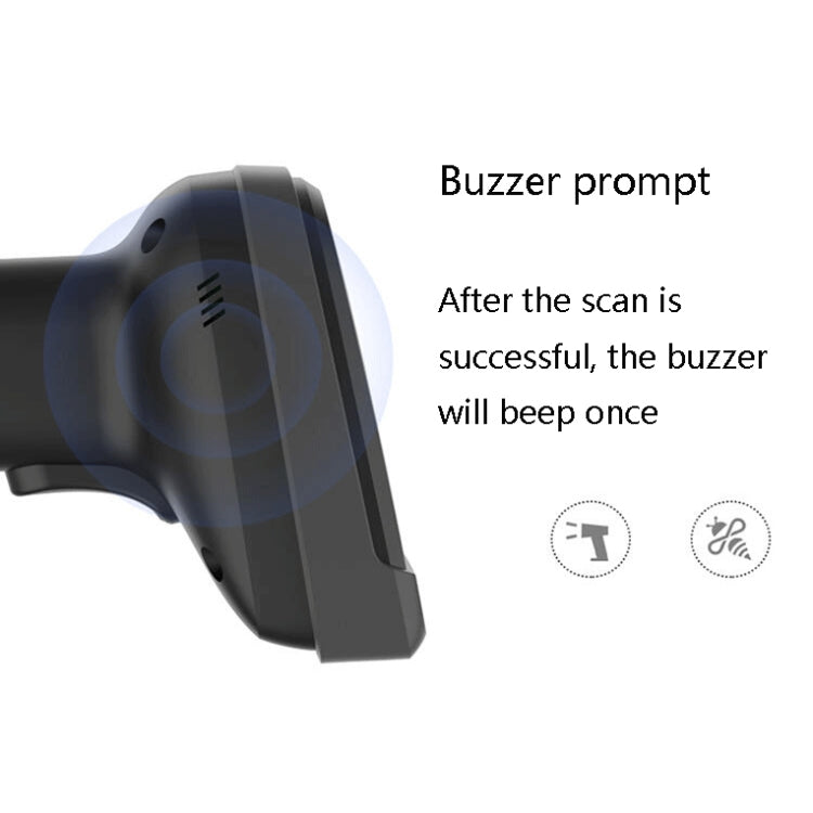 Deli 14952 Supermarket Cashier One-Dimensional QR Code Scanning Gun, Model: Black Wireless - free shipping - PMC Jewellery - Order now!