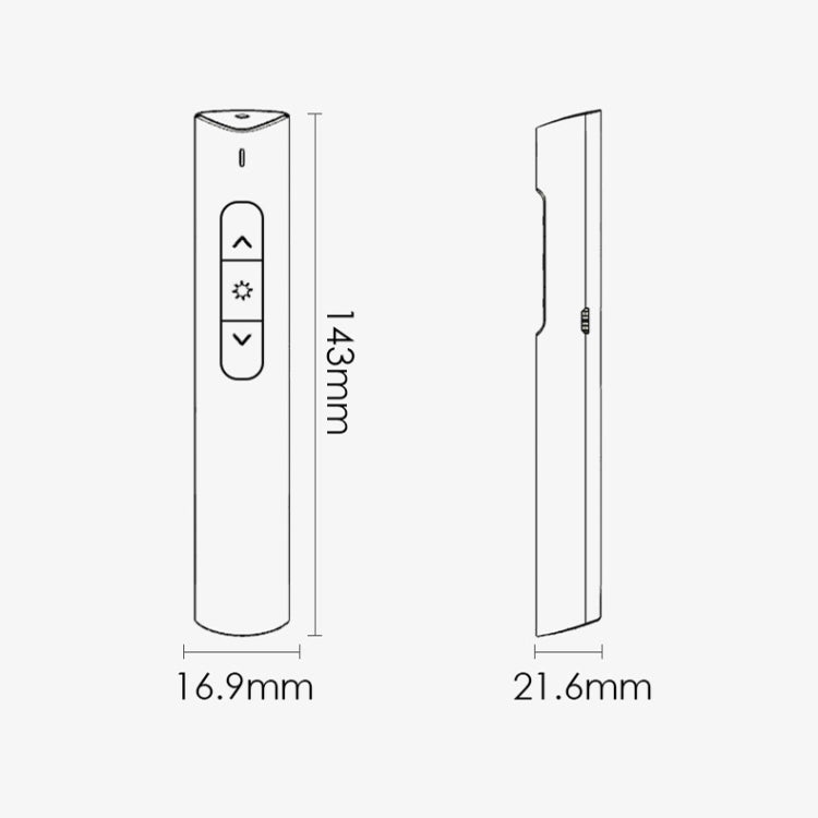 Deli 2.4G Flip Pen Business Presentation Remote Control Pen, Model: TM2801 White (Red Light) - free shipping - PMC Jewellery - Order now!