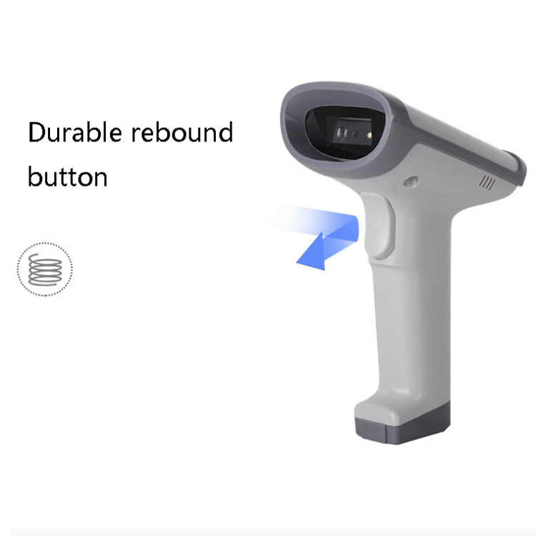 Deli 14950 One-Dimensional Two-Dimensional Scanner Supermarket Catering Scanning Gun, Model: Wireless (White) - Barcode Scanner by Deli | Online Shopping South Africa | PMC Jewellery | Buy Now Pay Later Mobicred