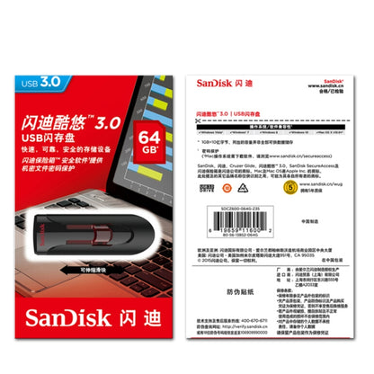 SanDisk CZ600 USB 3.0 High Speed U Disk, Capacity: 16GB - USB Flash Drives by SanDisk | Online Shopping South Africa | PMC Jewellery | Buy Now Pay Later Mobicred