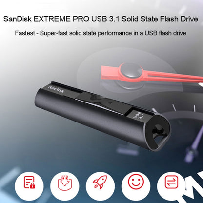 SanDisk CZ880 High Speed Metal USB 3.1 Business Encrypted Solid State Flash Drive U Disk, Capacity: 256GB - USB Flash Drives by SanDisk | Online Shopping South Africa | PMC Jewellery | Buy Now Pay Later Mobicred