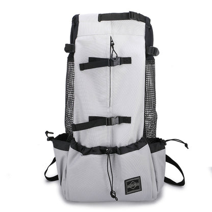 Ventilated And Breathable Washable Pet Portable Backpack, Size: L(Light Grey) - Pet Bags by PMC Jewellery | Online Shopping South Africa | PMC Jewellery