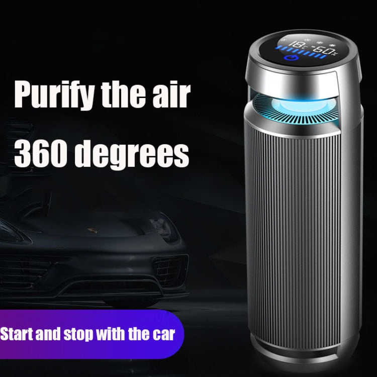 C360 Aluminum Alloy Negative Ion Car Cup Holder Type Deodorizing Air Purifier - Air Purifier by PMC Jewellery | Online Shopping South Africa | PMC Jewellery | Buy Now Pay Later Mobicred