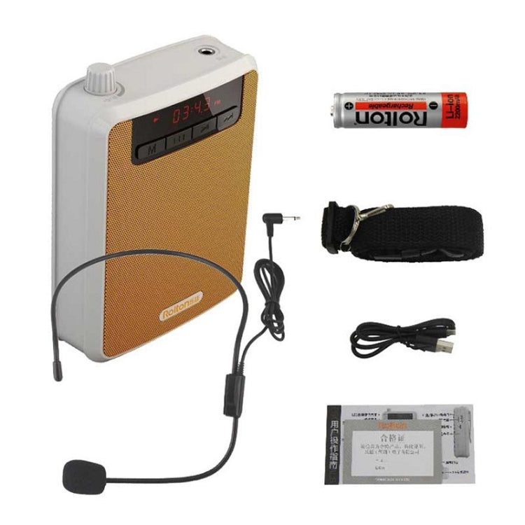 Rolton K300 Portable Voice Amplifier Supports FM Radio/MP3(Orange) - Microphone by Rolton | Online Shopping South Africa | PMC Jewellery | Buy Now Pay Later Mobicred