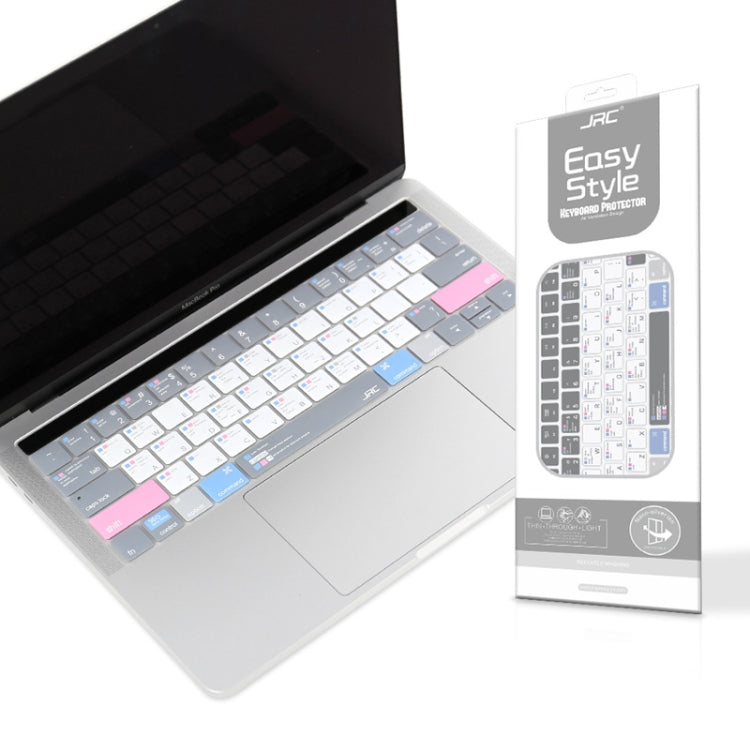 JRC English Version Colored Silicone Laptop Keyboard Protective Film For MacBook Pro 15.4 inch A1707 & A1990 (with Touch Bar)(Soothing Color) - Keyboard Protector by JRC | Online Shopping South Africa | PMC Jewellery | Buy Now Pay Later Mobicred