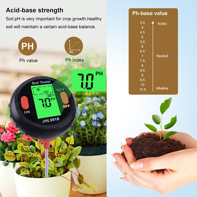 Five-In-One Soil Meter PH Humidity Temperature Photometry Detector PH Photometry Multifunctional Detector - PH & Moisture Meter by PMC Jewellery | Online Shopping South Africa | PMC Jewellery