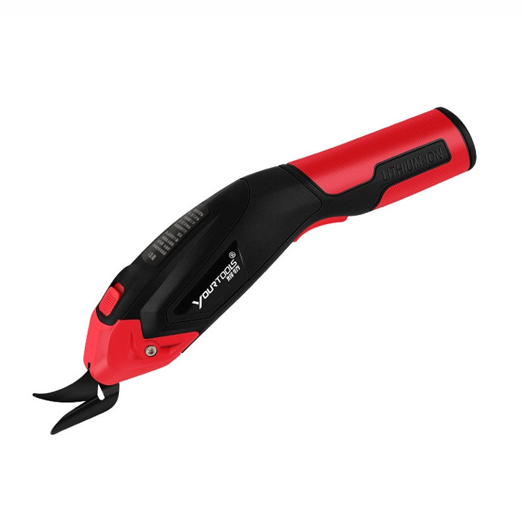 YOURTOOLS Y4005 12W Charging Version Tungsten Steel Electric Scissors Clothing Leather Carpet Trimming Scissors, Battery Capacity: 1500mAh (Red) - DIY Apparel Sewing by PMC Jewellery | Online Shopping South Africa | PMC Jewellery | Buy Now Pay Later Mobicred