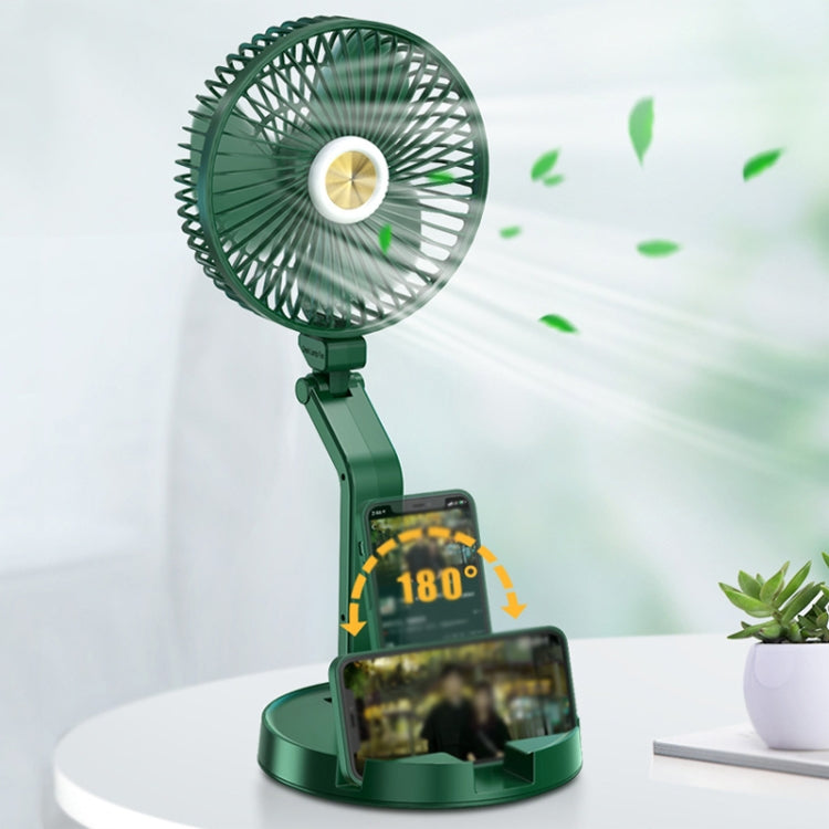 FF-996 Desktop Folding Table Lamp Fan Student Dormitory Desktop USB Mute Fan(Upgraded Version-Green) - Electric Fans by PMC Jewellery | Online Shopping South Africa | PMC Jewellery | Buy Now Pay Later Mobicred