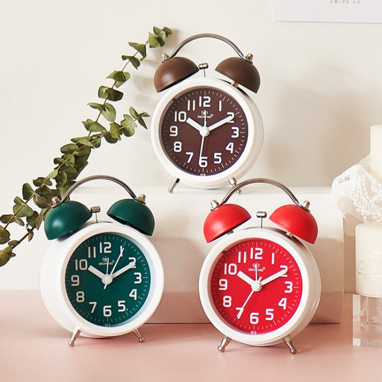 6016 Simple Bell Small Alarm Clock Students Learning Bedside Clock With Night Light(Green) - Alarm Clocks by PMc TechLife | Online Shopping South Africa | PMc TechLife | Buy Now Pay Later Mobicred