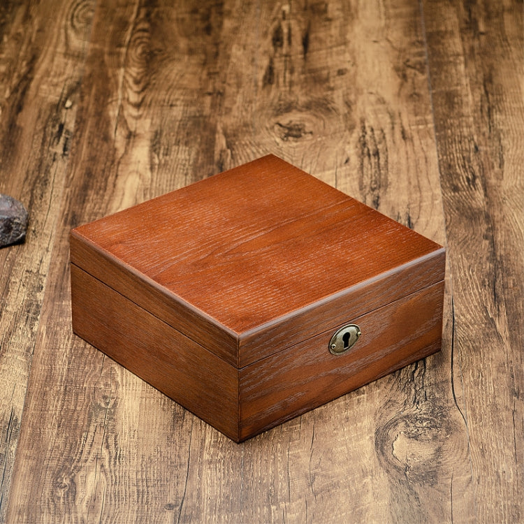 6 Slots Willow Watch Storage Box Jewelry Collection Display Box With Lock(Square) - free shipping - PMc TechLife - Order now!