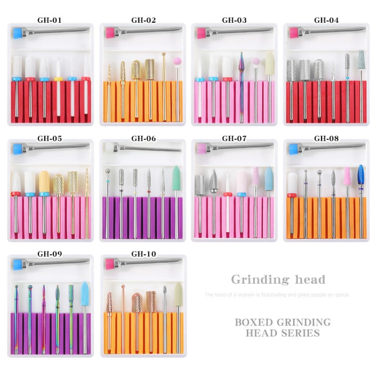 Nail Art Ceramic Tungsten Steel Alloy Grinding Heads Set Grinder Polishing Tool, Color Classification: GH-03 - Grinding Tools & Accessories by PMC Jewellery | Online Shopping South Africa | PMC Jewellery | Buy Now Pay Later Mobicred