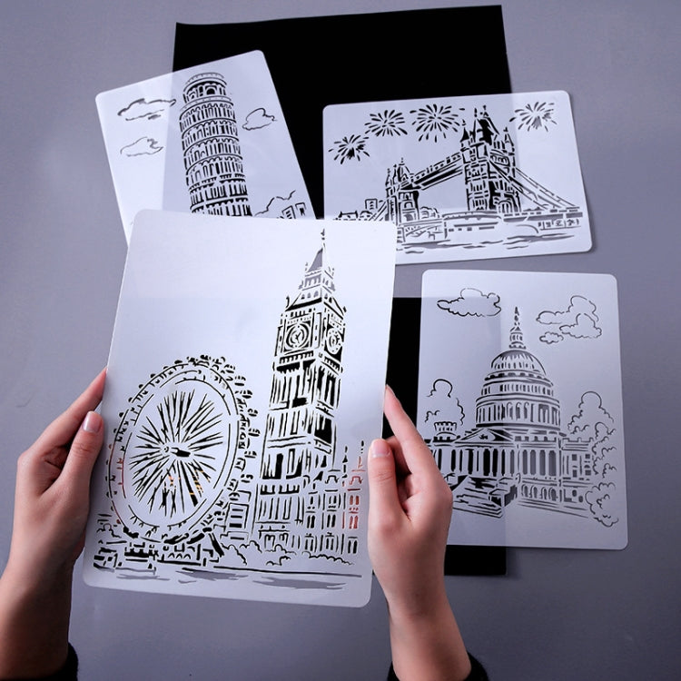 Sailing Line(5pcs / Set) Construction Series Painting Template Theme City A4 Label Template - Art Supplies by PMC TechLife | Online Shopping South Africa | PMC TechLife | Buy Now Pay Later Mobicred