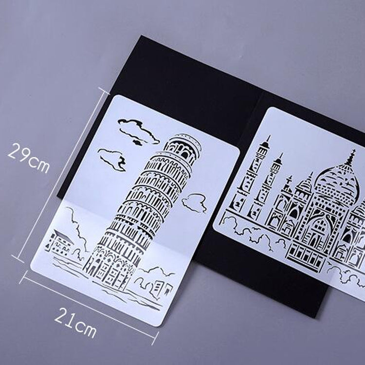 3 Pisa Tower Construction Series Painting Template Theme City A4 Label Template - Art Supplies by PMC TechLife | Online Shopping South Africa | PMC TechLife | Buy Now Pay Later Mobicred
