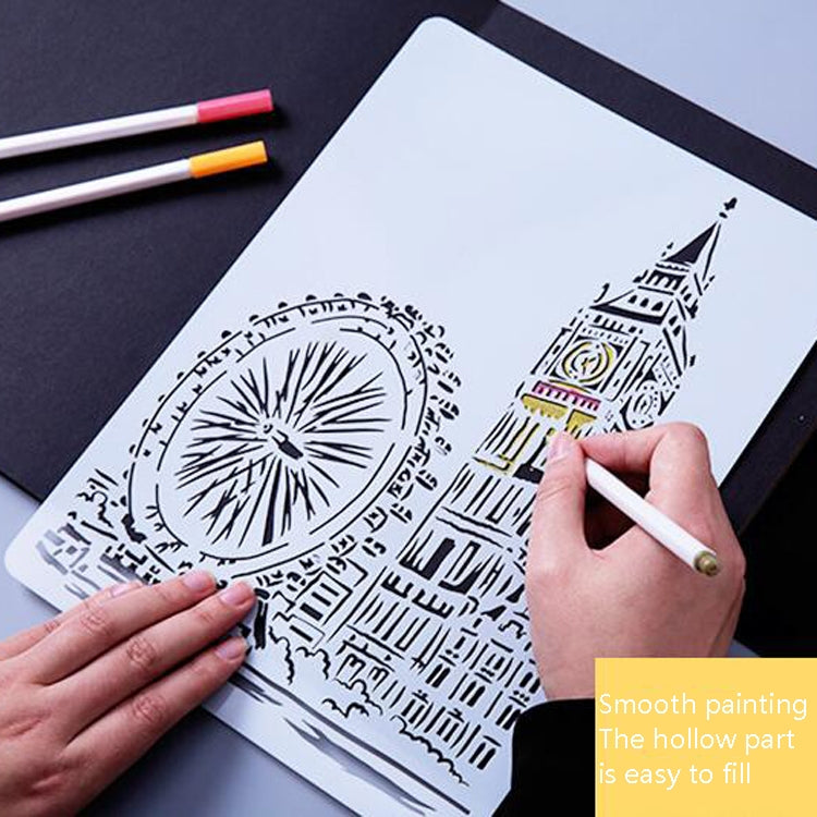 4 Big Ben Construction Series Painting Template Theme City A4 Label Template - Art Supplies by PMC TechLife | Online Shopping South Africa | PMC TechLife | Buy Now Pay Later Mobicred