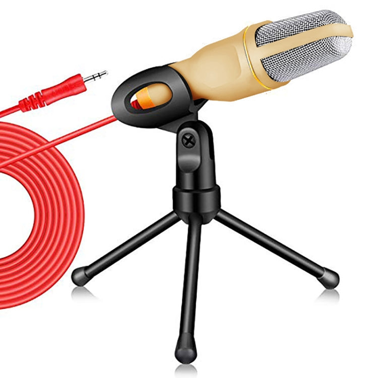 SF-666 Computer Voice Microphone With Adapter Cable Anchor Mobile Phone Video Wired Microphone With Bracketcket, Colour: Golden - Microphone by PMC Jewellery | Online Shopping South Africa | PMC Jewellery | Buy Now Pay Later Mobicred