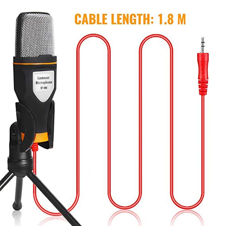 SF-666 Computer Voice Microphone With Adapter Cable Anchor Mobile Phone Video Wired Microphone With Bracketcket, Colour: Golden - Microphone by PMC Jewellery | Online Shopping South Africa | PMC Jewellery | Buy Now Pay Later Mobicred