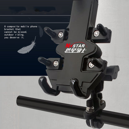 N-STAR Motorcycle Bicycle Composite Version Of Mobile Phone Bracket Multifunctional Accessories Lightweight Riding Equipment(Hollow M8 Ball Head) - Holders by N-STAR | Online Shopping South Africa | PMC Jewellery | Buy Now Pay Later Mobicred