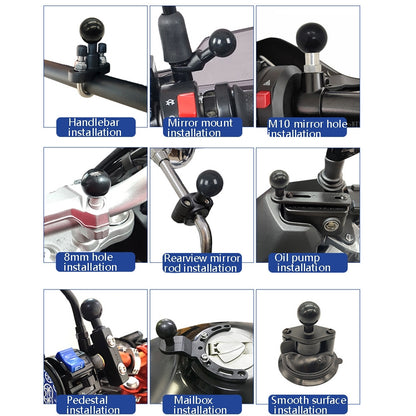 N-STAR Motorcycle Bicycle Composite Version Of Mobile Phone Bracket Multifunctional Accessories Lightweight Riding Equipment(L-shaped Ball Head) - Holders by N-STAR | Online Shopping South Africa | PMC Jewellery | Buy Now Pay Later Mobicred