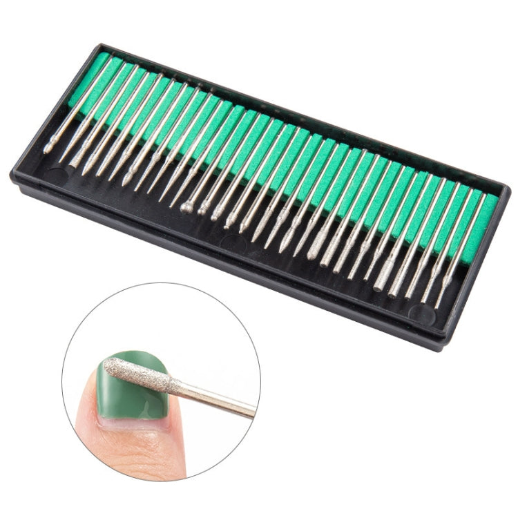 30 Sticks Diamond Nail Polish Heads Set Crystal Phototherapy And Grinding Machine Accessories Tools - Grinding Tools & Accessories by PMC Jewellery | Online Shopping South Africa | PMC Jewellery | Buy Now Pay Later Mobicred