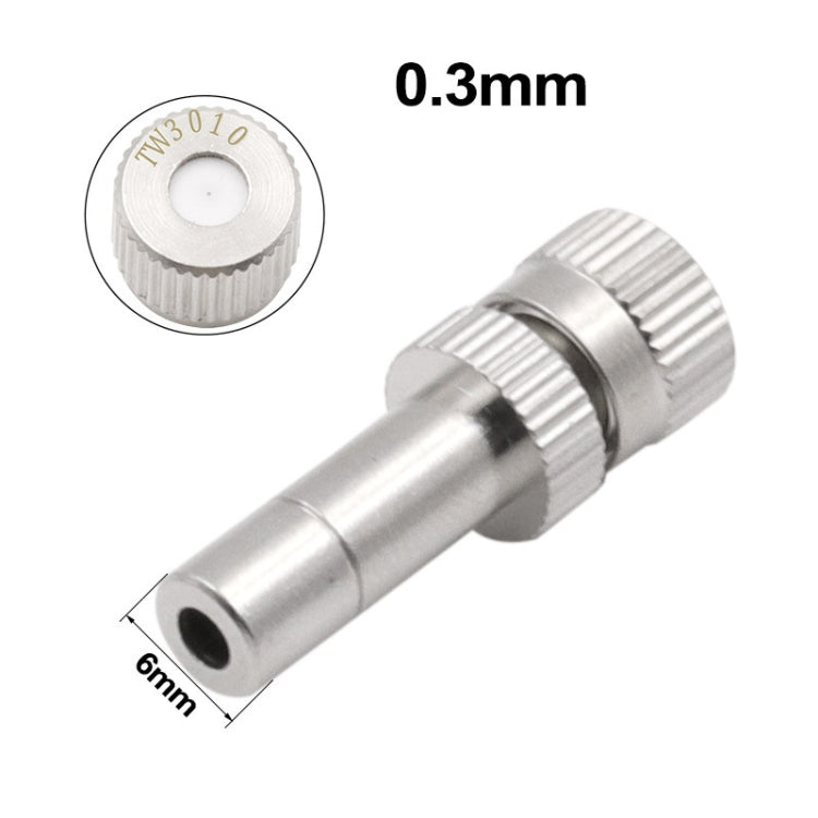 6mm Humidifying And Dedusting Cooling Atomizing Sprinkler Quick-Plug Fog Misting Nozzle, Model: 0.3mm - Watering & Irrigation by PMC Jewellery | Online Shopping South Africa | PMC Jewellery