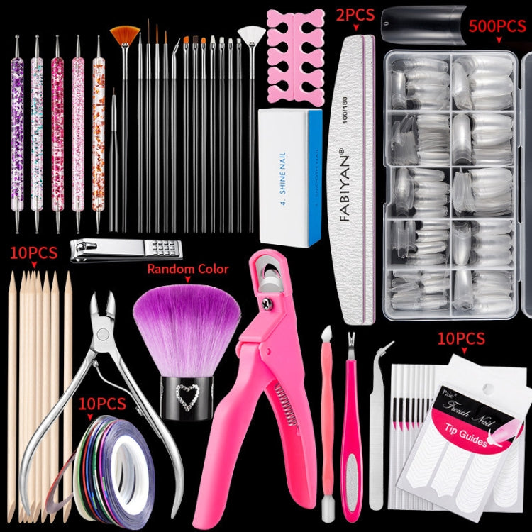 FABIYAN Nail Brush Nail Piece Set Nail Art Polishing Supplies Set, Specification: Transparent Big Set - Nail Art Equipment by FABIYAN | Online Shopping South Africa | PMC Jewellery | Buy Now Pay Later Mobicred